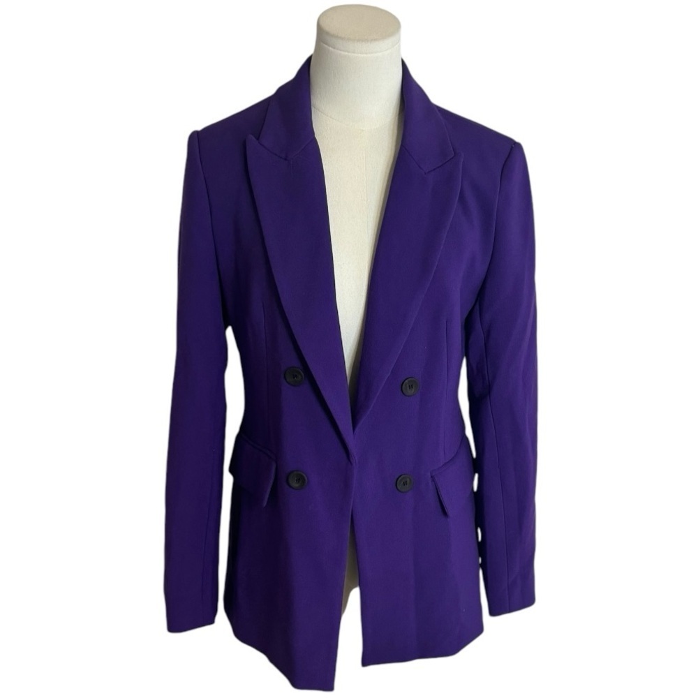 HOUSE OF HARLOW 1960 Purple Blazer Jacket sz S‎ Relaxed Fit Oversized Work Party